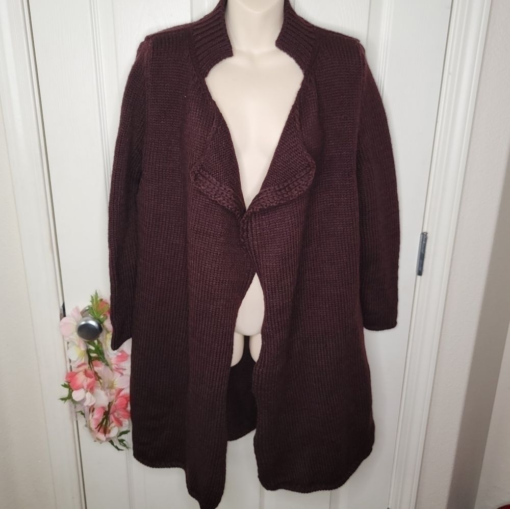 Maglia Nwt open front cardigan sweater medium